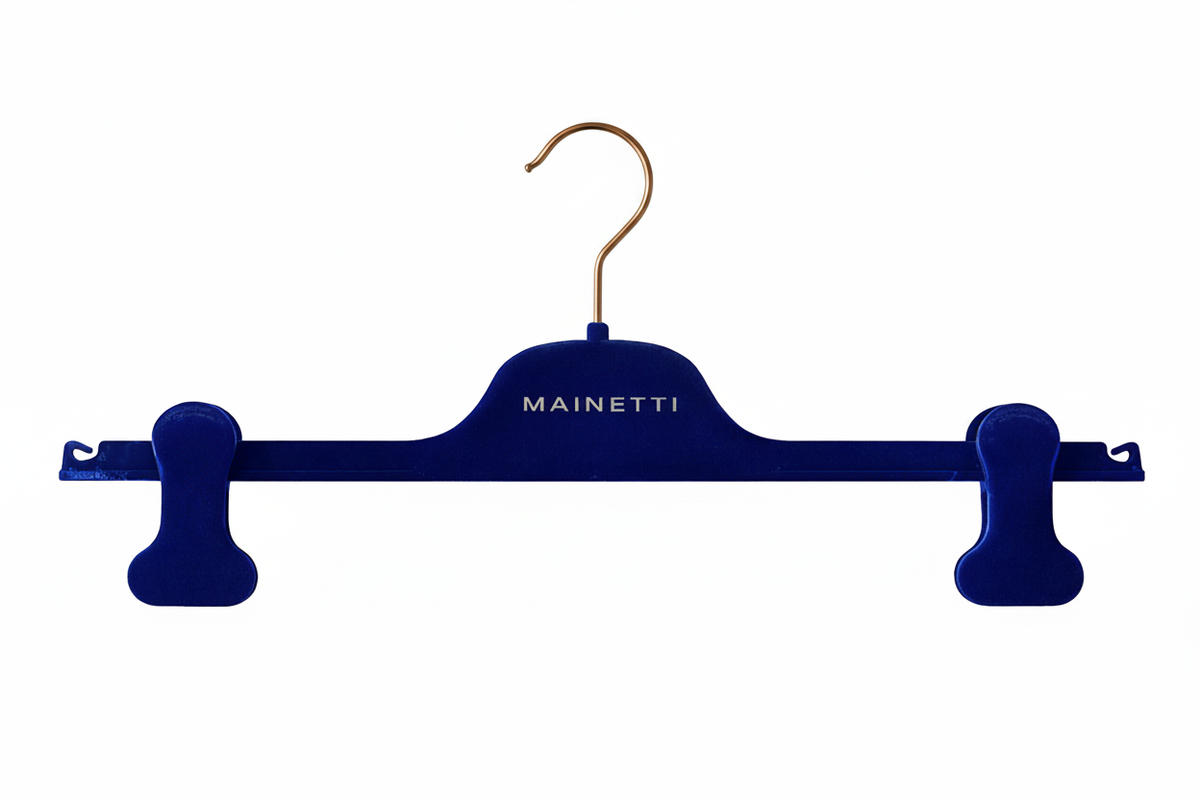 Cintre bleu crochet bronze sans embout
